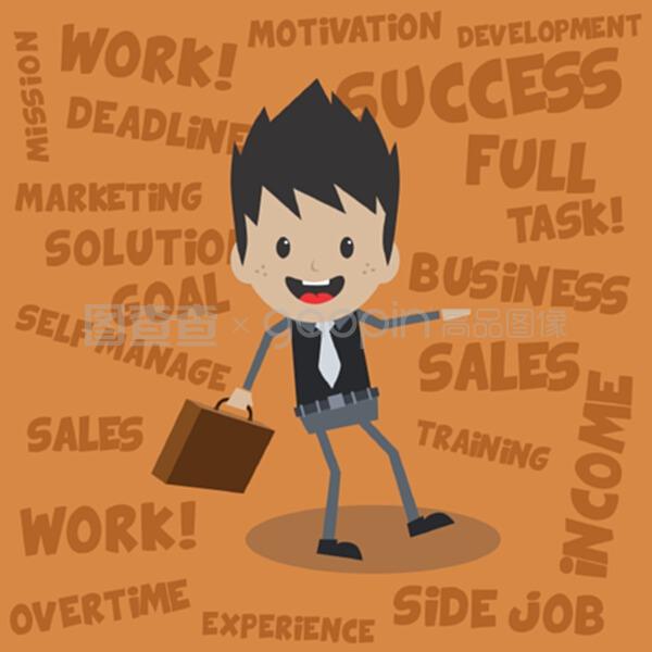 办公室目标销售业务矢量艺术培训指南